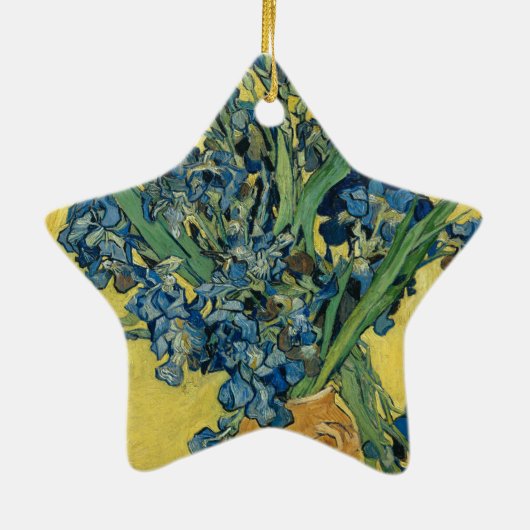 Vase mit Irisch von Van Gogh - Still Life Keramik Ornament (Hinten)