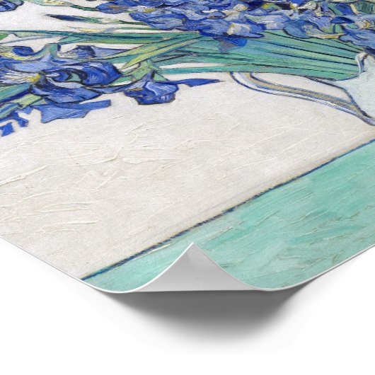 Vase mit Irises Vincent van Gogh Poster (Ecke)