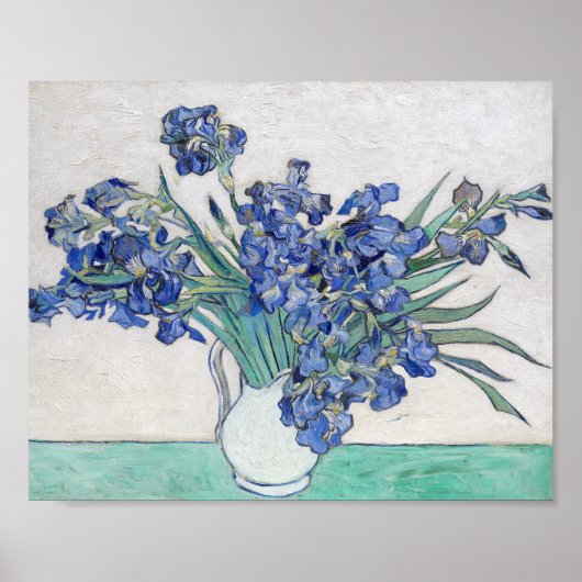 Vase mit Irises Vincent van Gogh Poster (Vorne)