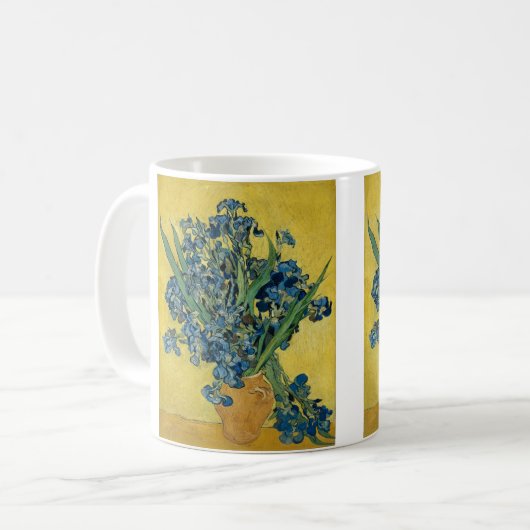 Vase mit Irisvon Van Gogh Kaffeetasse (Vorderseite Links)