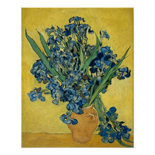 Vase mit Irisvon Van Gogh Poster (Vorderseite)