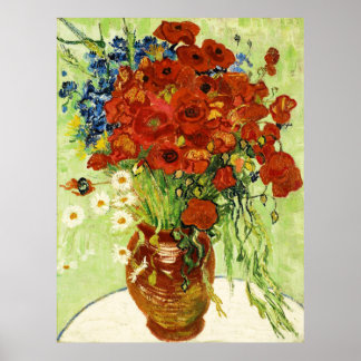 Vase mit Kornblumen und Pflücken-Poster Poster