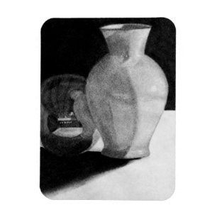 Vase mit Kugel Magnet