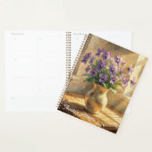 Vase mit lila Veilchen Impasto personalisiert Planer (Anzeige)