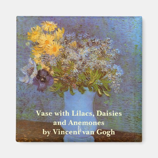 Vase mit Lilacs und Daisis von Vincent van Gogh Magnet (Vorne)