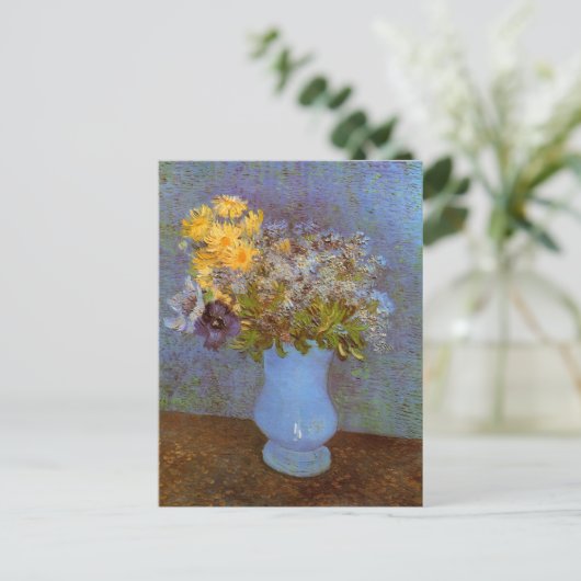 Vase mit Lilacs und Daisis von Vincent van Gogh Postkarte (Stehend Vorderseite)