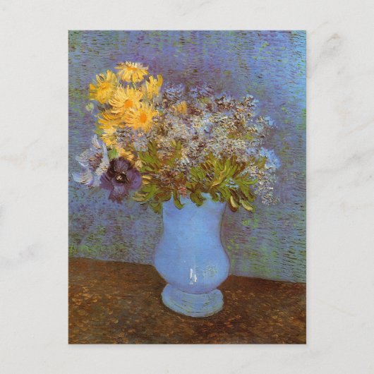 Vase mit Lilacs und Daisis von Vincent van Gogh Postkarte (Vorderseite)