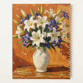 Vasé mit Lilien und Iris-Blumen personalisiert Planer (Rückseite)