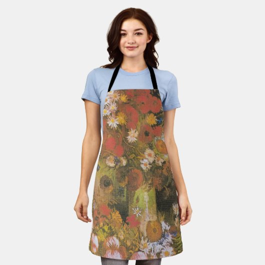 Vase mit Maisblumen und Pfefferkuchen, Bäuche und Schürze (Getragen)