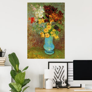 Vase mit Margeriten und Anemonen von Vincent van G Poster