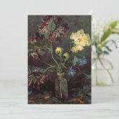 Vase mit Myosotis und Peontis von Vincent van Gogh (Stehend Vorderseite)