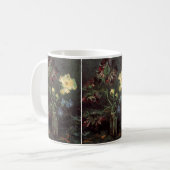 Vase mit Myosotis und Peontis von Vincent van Gogh Kaffeetasse (Vorderseite Links)