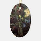 Vase mit Myosotis und Peontis von Vincent van Gogh Keramikornament (Links)