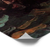 Vase mit Myosotis und Peontis von Vincent van Gogh Poster (Ecke)