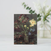 Vase mit Myosotis und Peontis von Vincent van Gogh Postkarte (Stehend Vorderseite)