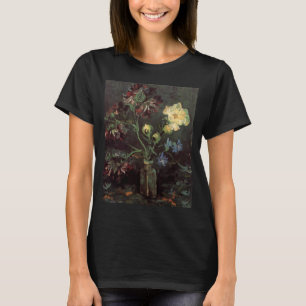 Vase mit Myosotis und Peontis von Vincent van Gogh T-Shirt