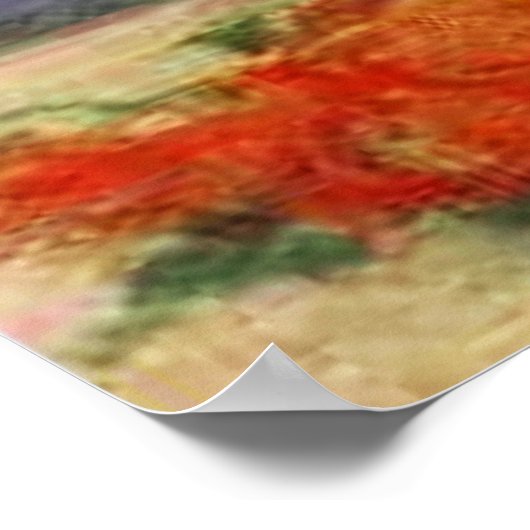 Vase mit Nelken und anderen Blume van Gogh Poster (Ecke)