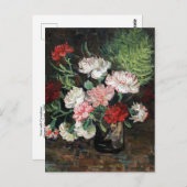 Vase mit Nelken von Vincent Van Gogh, 1886 Pos. Postkarte (Vorne/Hinten)