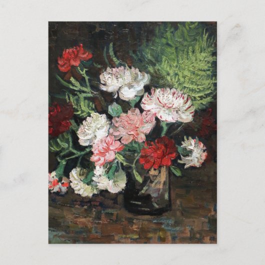 Vase mit Nelken von Vincent Van Gogh, 1886 Pos. Postkarte (Vorderseite)