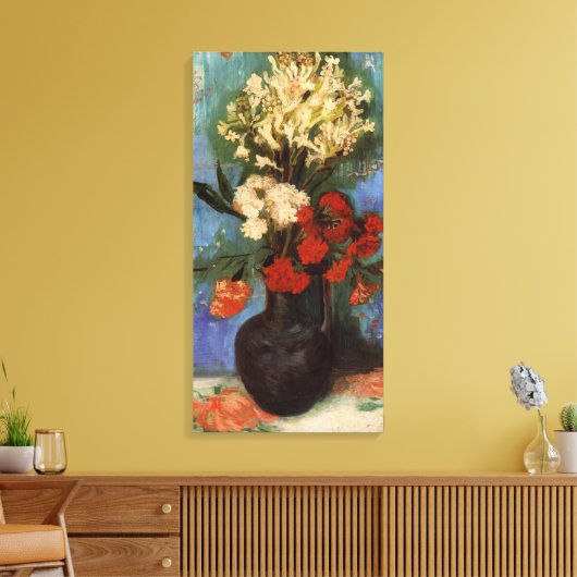 Vase mit Nelken von Vincent van Gogh Leinwanddruck (Insitu (Wohnzimmer))