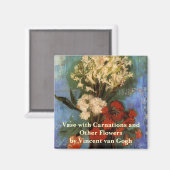 Vase mit Nelken von Vincent van Gogh Magnet (Vorderseite/Rückseite)