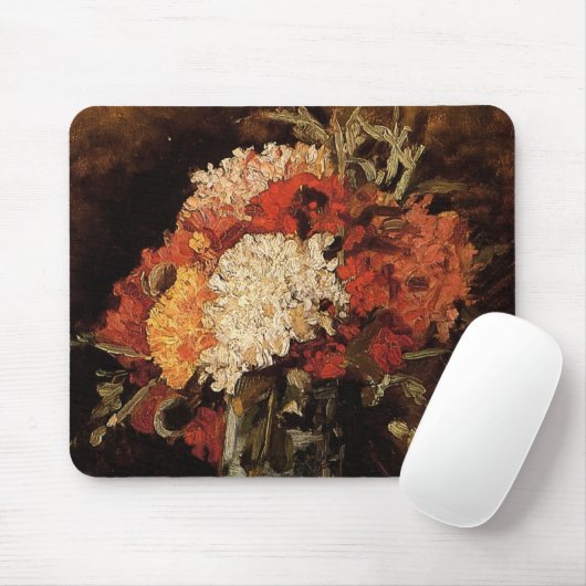 Vase mit Nelken von Vincent van Gogh Mousepad (Mit Mouse)