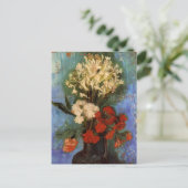 Vase mit Nelken von Vincent van Gogh Postkarte (Stehend Vorderseite)