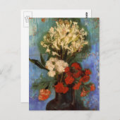Vase mit Nelken von Vincent van Gogh Postkarte (Vorne/Hinten)