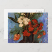 Vase mit Nelken von Vincent van Gogh Postkarte (Vorne/Hinten)