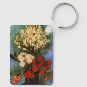 Vase mit Nelken von Vincent van Gogh Schlüsselanhänger (Rückseite)
