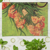 Vase mit Oleanders und Bücher von Vincent van Gogh Geschirrtuch (Gefaltet)