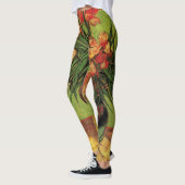 Vase mit Oleanders und Bücher von Vincent van Gogh Leggings (Links)