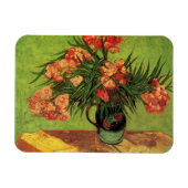 Vase mit Oleanders und Bücher von Vincent van Gogh Magnet (Horizontal)