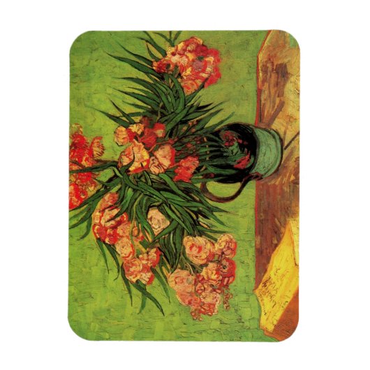 Vase mit Oleanders und Bücher von Vincent van Gogh Magnet (Vertikal)