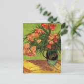 Vase mit Oleanders und Bücher von Vincent van Gogh Postkarte (Stehend Vorderseite)