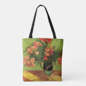 Vase mit Oleanders und Bücher von Vincent van Gogh Tasche (Rückseite)