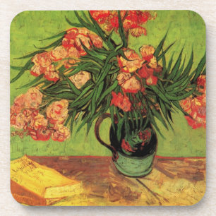 Vase mit Oleanders und Bücher von Vincent van Gogh Untersetzer