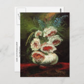 Vase mit Peonies Van Gogh Fine Art Postkarte (Vorne/Hinten)