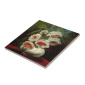 Vase mit Peonys von Vincent van Gogh Fliese (Seite)