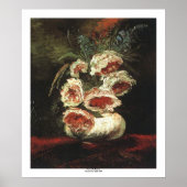 Vase mit Peonys von Vincent van Gogh Poster (Vorne)