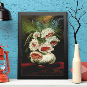 Vase mit Peonys von Vincent van Gogh Poster