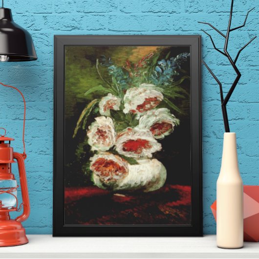 Vase mit Peonys von Vincent van Gogh Poster