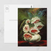 Vase mit Peonys von Vincent van Gogh Postkarte (Vorne/Hinten)