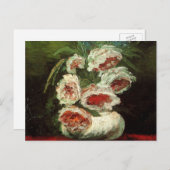 Vase mit Peonys von Vincent van Gogh Postkarte (Vorne/Hinten)