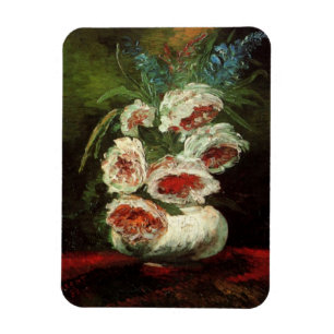 Vase mit Pfingstrosen von Vincent van Gogh Magnet