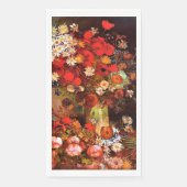 Vase mit Pflücken, Kornblumen, Peonies.. Papier G Serviette (Vorderseite)