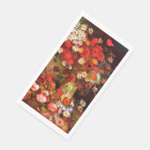 Vase mit Pflücken, Kornblumen, Peonies.. Papier G Serviette (Ecke)