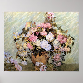 Vase mit Pink Roses Van Gogh Fine Art Poster