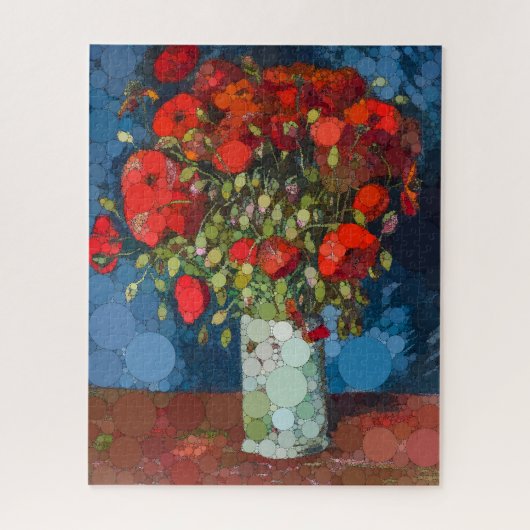 Vase mit Poppies von After Vincent van Gogh Puzzle (Vertikal)