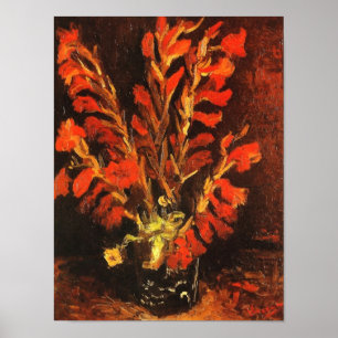 Vase mit Red Gladioli Van Gogh FIne Art Poster